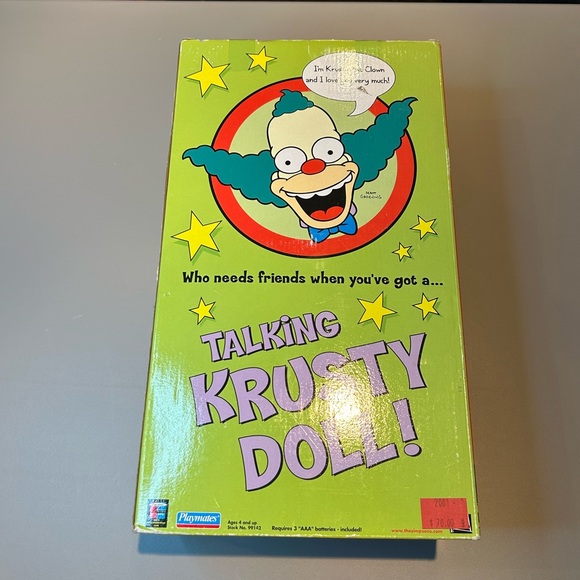 The Simpsons Krusty the Clown Talking Doll Treehouse of Horror Y2K Rare - Picture 15 of 16